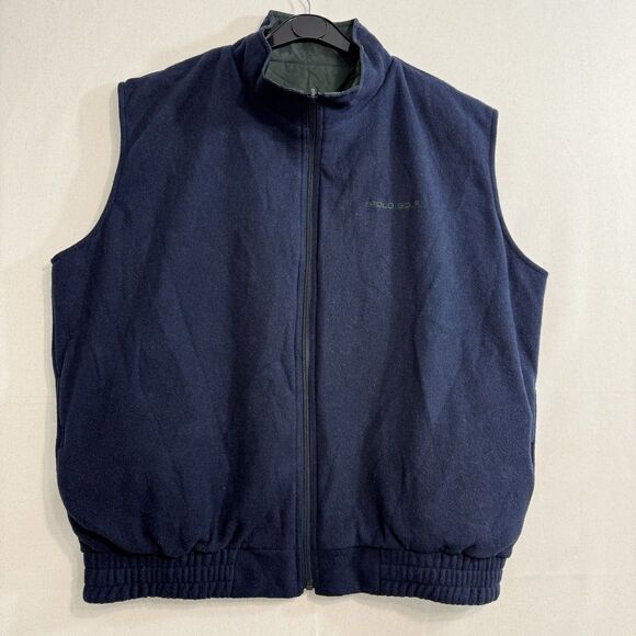 Polo Golf Ralph Lauren Vest Reversible Mens Size XL Green Shield - Picture 2 of 13